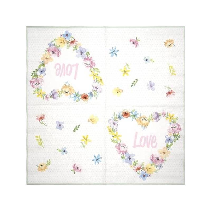 Salvrätik 33*33 Lilled Love 1tk