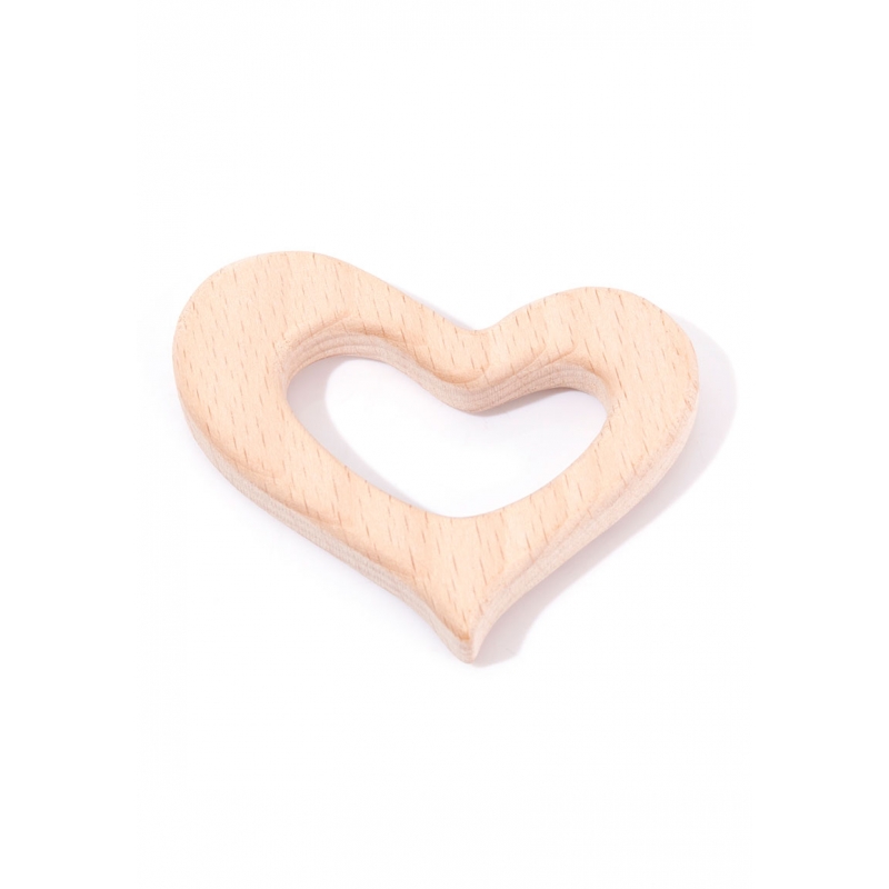 Puidust rõngas Süda 75*64mm 1tk