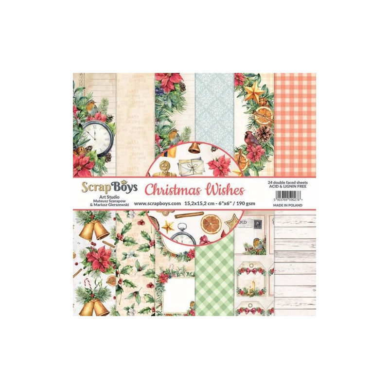 Paberiplokk 15*15 cm 36l Christmas Wishes