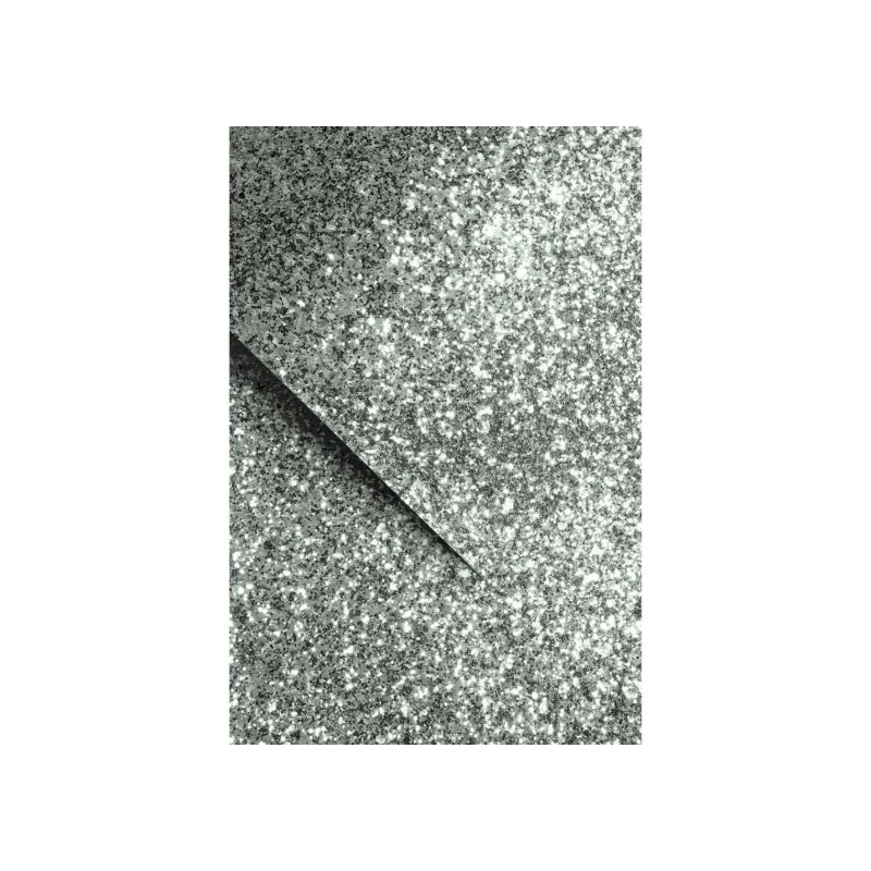 Glitter-littergartong A4 210 g/m2 hõbe