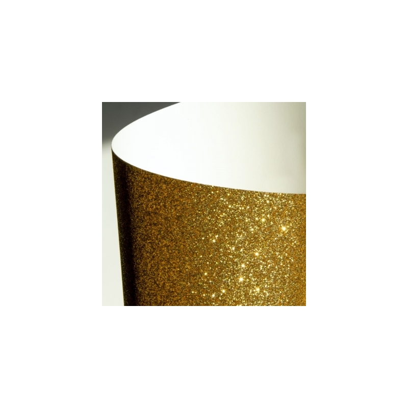 Glitter-littergartong A4 210 g/m2 kuld