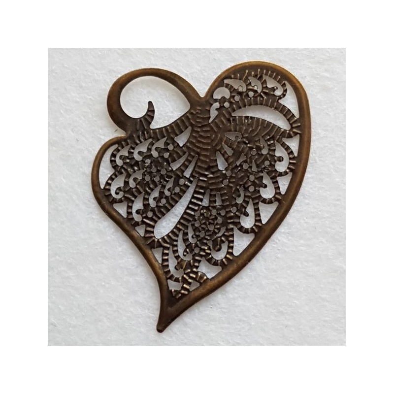 Filigree pronks leheke 4,9*4,4 cm 1 tk