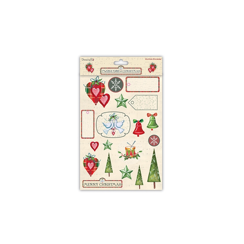 Glitterkleepsud "Twelve Days of Christmas" 