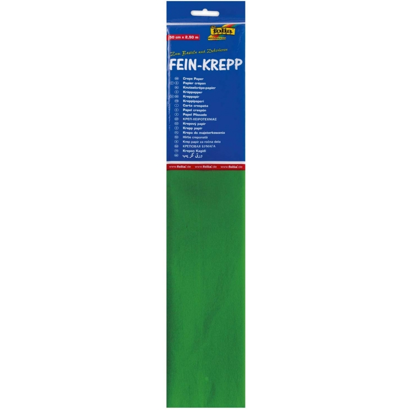 Krepp-paber 50cm x 2.5m roheline