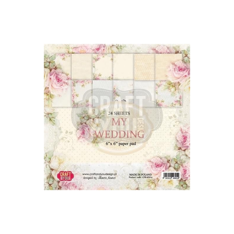 Craft&You paberiplokk 6*6 "My Wedding" 36 lehte