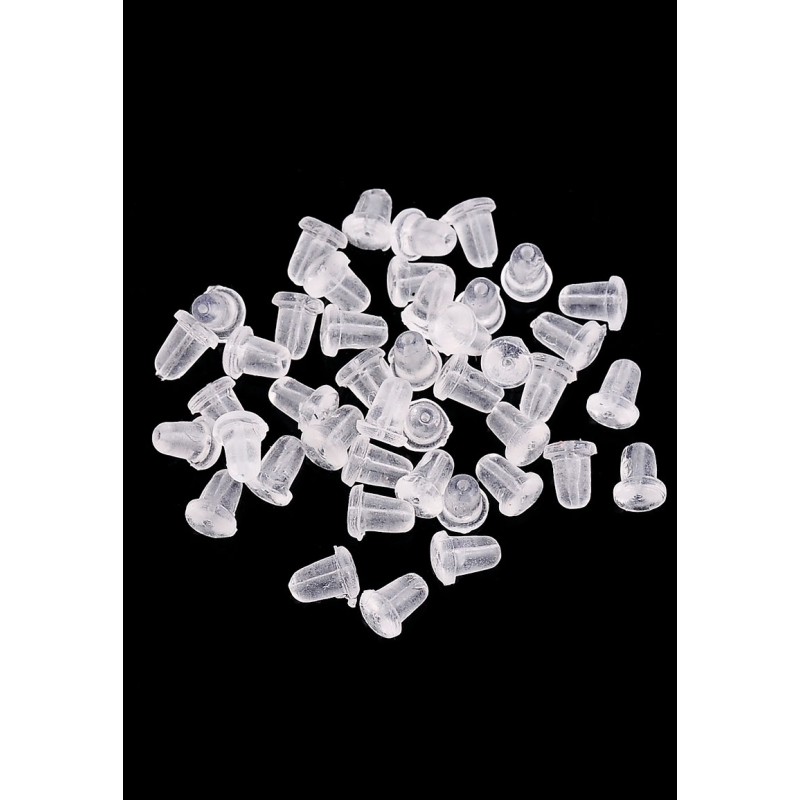 Kõrvarõnga tagused silikoonist 5*6mm 10tk