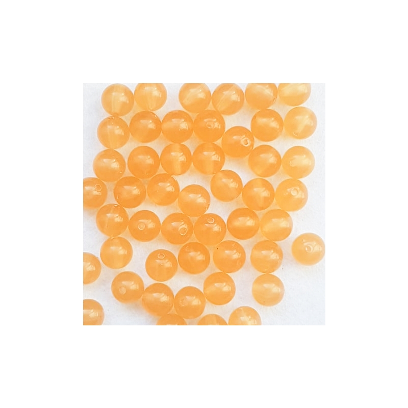 Sünteetiline helmes  oranzikas-kollane 8mm 50tk