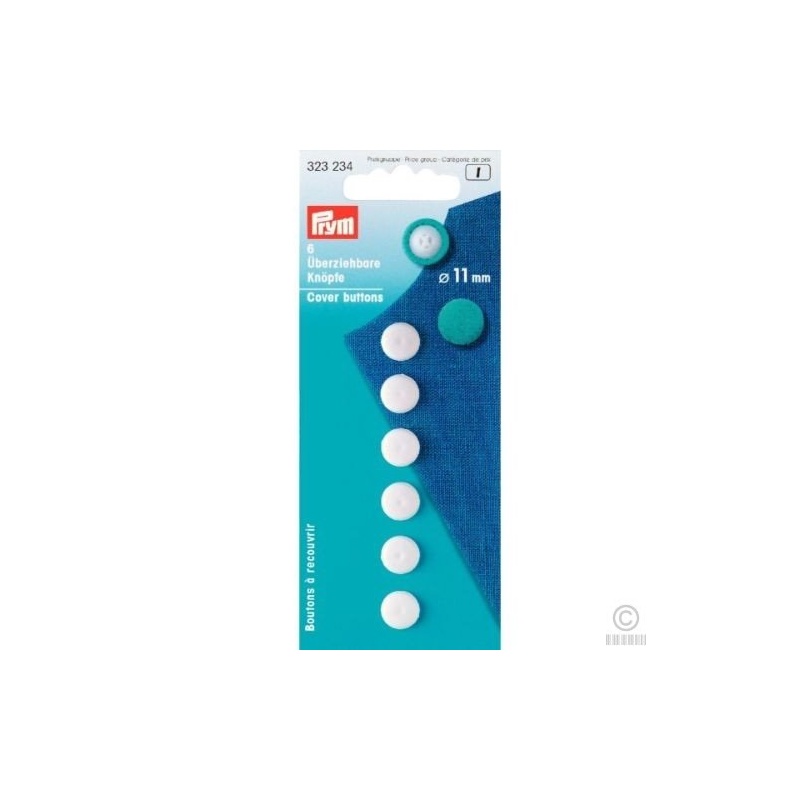 Tekstiiliga kaetav nööp 11mm 6tk