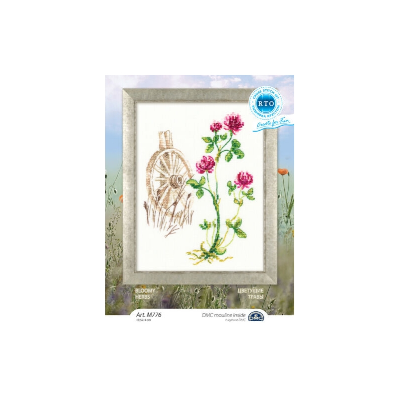 Tikkimispilt "Õitsev rohi" 10,5*14 cm M776