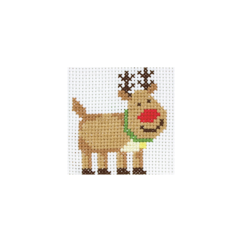 Tikkimiskomplekt First Kits "Rudolph" 10*10 cm