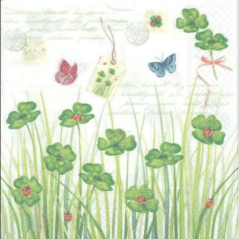 414-CLOV-Clover-Leaf-and-LadyBug-Nuova-R2S-paper-Napkins.jpg