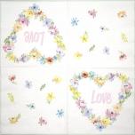 Salvrätik 33*33 Lilled Love 1tk