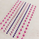 Iseliimuvad poolpärlid/kristallid roosa-lilla 212tk