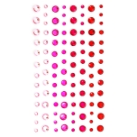 Kristallkleebis 3-6mm puna-roosad 104 tk/pk