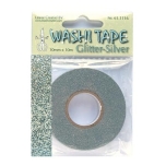 Washi Tape glitter hõbedane 10mm*10m