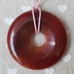 Karneool donut-ripats 40mm