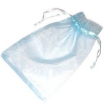 Kinkekott "Organza" 12*18 cm helesinine