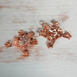 Ripats konn kristallidega 1tk 27*25mm rosegold