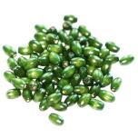 Puupärl ovaal 8*4 mm tumeroheline 15 g
