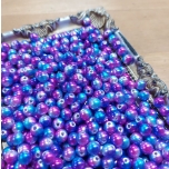 Sünteetiline helmes halo sini-lilla 8mm 30tk