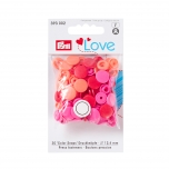 Plastmassist trukid Love puna/roosa 30tk