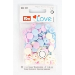 Plastmassist trukid Love kolla-roosa-sinine 30tk