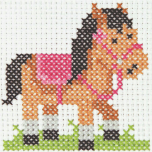 Tikkimiskomplekt First Kits "Poni" 10*10 cm
