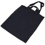 Puuvillane poekott topeltsangadega 40*45 cm must
