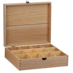 Puidust teekarp 29*25*8 cm  12 sahtlit